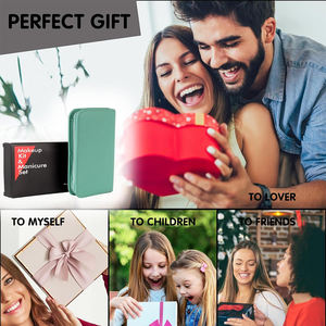 Kit de manucure 12 pièces le plus vendu, coupe-ongles de luxe en acier inoxydable, ensemble de pédicure avec étui de voyage vert - Product Image 6