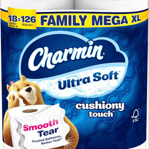 Charmin Ultra Strong Toilet Paper Mega Roll 6 Count 242 hojas por rollo Suave y desechable - Product Image 1