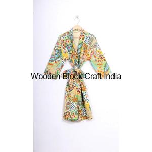 Collection de style tendance, nouvelle veste kimono indienne faite à la main, Kantha, ouverture devant, courte, broderie Suzani, coton, vêtements d'hiver pour femmes - Product Image 6