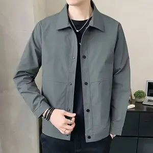 Traje informal de tendencia de otoño para hombre, abrigos Cargo con cuello vuelto, prendas de vestir exteriores holgadas a prueba de viento, abrigos de moda para hombre - Product Image 4