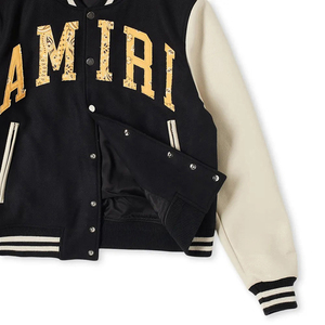 OEM personnalisé chenille patch broderie plein cuir bomber baseball letterman varsity jacket pour hommes - Product Image 4