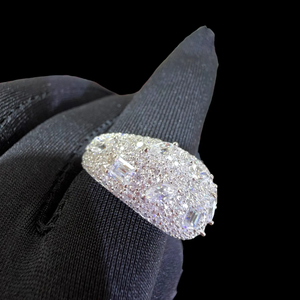 Anillo de Plata de Ley 925 con Incrustaciones de Diamantes Moissanite VVS, Estilo Hip Hop, Lujoso, Unisex - Product Image 2