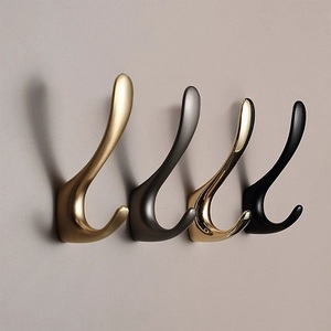 Hot Selling Furniture Wall Mount Hanger Home Use Black Zinc Alloy Hat Coat Clothes Hooks - Product Image 1