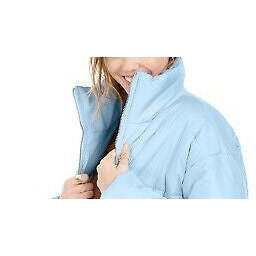 Piumino Corto Formale da Donna Stile Celebrity, Rosa, Blu Junior, XX-Large, in Fibra di Poliestere Intrecciata Traspirante Reversibile per l'Inverno - Product Image 2