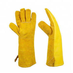 2025 Premium Pakistán hecho antideslizante protector grueso cuero de vaca dividido guantes de soldadura para Unisex personalizable - Product Image 5