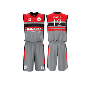 Ensemble de maillot de basket-ball sublimé, maillot et short en polyester respirant à séchage rapide, vêtements de sport d'équipe pour hommes, femmes et jeunes - Product Image 1