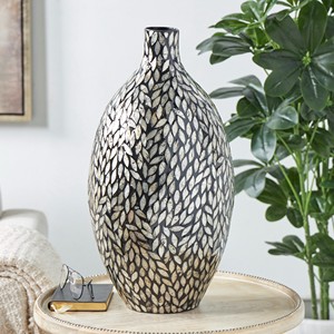 Jarrones de piso con incrustaciones de perlas, jarrón de concha de Capiz de nácar decorativo de lujo más vendido - Product Image 4