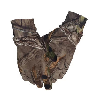 Gants de chasse classiques en cuir imperméables pour hommes - Fermeture auto-agrippante à doigts entiers, séchage rapide, évacuation de l'humidité, tissu respirant - Product Image 1