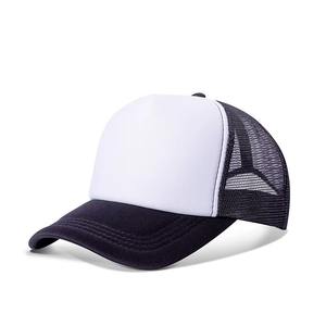Gorra de golf bordada con logotipo de soplo 3D personalizado, 5 paneles de malla de poliéster, multicolor, deportiva, informal, base en blanco para gorra de golf de camionero - Product Image 3