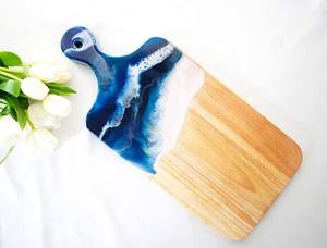 Tabla de cortar de madera con acabado de resina, diseño a la moda, fabricante y distribuidor - Product Image 6