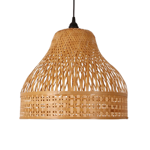 ที่ครอบโคมไฟระย้าหวายอุปกรณ์ตกแต่งพิเศษทำจากไม้และไม้ไผ่ออกแบบสไตล์โบฮีเมียนสำหรับตกแต่งบ้านสำนักงาน - Product Image 1