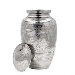 Urnes de crémation pour animaux de compagnie Odyssey, en laiton de haute qualité, de couleur blanche, vente en gros, forme personnalisée - Product Image 1