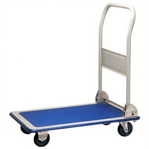 Light Grey Steel Tube Platform Trolley for <b>Warehousing</b> & Supermarket Supplies 150 kg Load Capacity 720x470 mm Loading Area - Product Image 2