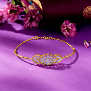 Bracelet Grace Curve Or et Diamants pour Femme - Product Image 1