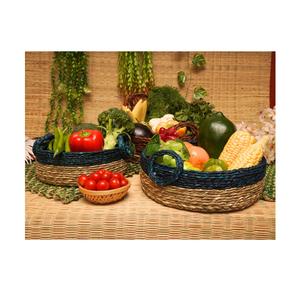 Cesta de almacenamiento de hierba Sabai hecha a mano con tejido artesanal duradero para uso decorativo y espacios de vida sostenibles ecológicos - Product Image 5