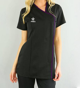 Uniformes promocionales de túnica de masaje tailandés de poliéster y algodón con logotipo personalizado para dama esteticista ropa de trabajo de salón de belleza - Product Image 5