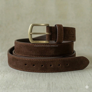 Cinturón de Cuero Genuino Vintage para Hombre, Hebilla de Cobre, Piel de Vaca, Duradero, Resistente, Simple, Grano Liso, Atemporal, para Uso Diario - Product Image 6