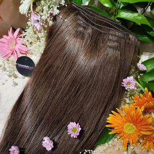 Venta al por mayor 2024 mejor calidad 100% virgen vietnamita extensiones Clip-In Wave Curl estilos cuerpo modelo crudo competitivo precio de exportación - Product Image 1