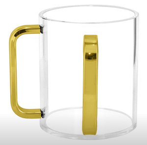 Tasse de lavage juive en lucite acrylique transparent à deux poignées pour pourim et Pâque - Product Image 5