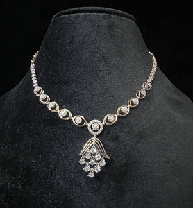 14K <b>Gold</b> Natural Diamond Round Brilliant Cut Necklace <b>Set</b> for Women Third Party Certified Elegant & Luxurious <b>Jewelry</b> Design - Product Image 2