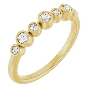 แหวนเพชร Stuller 14KY รุ่น 71844:621P เครื่องประดับแบบฝังขอบ - Product Image 1