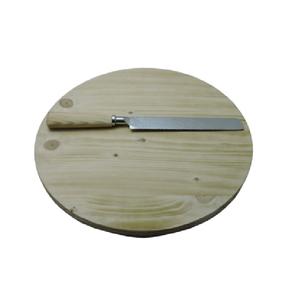 Planche à découper en bois avec logo personnalisé, artisanat de qualité, grossiste, planche à découper ronde en bois et résine, couteaux, planche à fromage ronde en bois et résine - Product Image 2