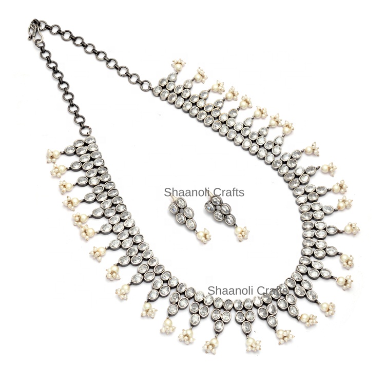 Buy Rani Haar Silver Antique Oxidized Design