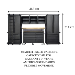 <b>Tool</b> Cabinets Master <b>Set</b> 366cm <b>Tool</b> Storage Cabinet for <b>Mechanic</b> Garage Warehouse Workshop <b>Tool</b> Box Cabinet <b>Set</b> ISTA Standard - Product Image 2