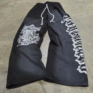 Pantalon de survêtement évasé pour hommes lavé à l'acide pantalon de survêtement évasé en gros pantalon de survêtement en coton éponge français pantalon de survêtement évasé de rue pour hommes - Product Image 6