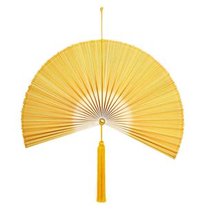 Abanico de mano de arte popular de bambú plegable con logotipo OEM personalizado colgante de pared de bambú impreso colorido para promoción - Product Image 4