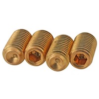 Vis sans tête à six pans creux en laiton DIN 913, vis de réglage à pointe conique, vis de fixation filetée fendue en laiton pour machine