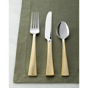 Cubiertos de color dorado Cubiertos Utensilios de cocina Vajilla Servir Vajilla Mesa Acero inoxidable Artículos de hotel - Product Image 3