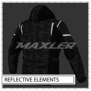 Chaqueta de turismo para motocicleta para hombre 3/4 impermeable CE aprobado chaqueta de ventilación reflectante para verano y conducción en todas las estaciones - Product Image 5