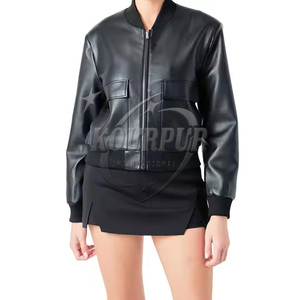 Femmes personnalisé Chenille broderie hiver en cuir véritable Letterman veste vestes sur mesure pour les femmes à un prix raisonnable - Product Image 4