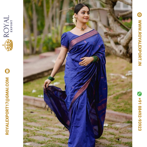 Nueva colección de Sari de seda Lichi suave con diseño de Priesting en Tarifa mayorista de Royal Export Surat - Product Image 6