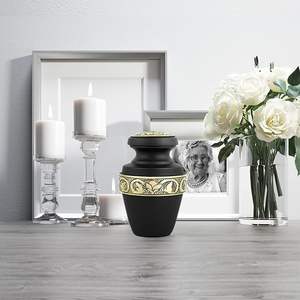 ราคาตลาดที่ดีที่สุด, คุณภาพสูง, คอลเลกชันเถ้า, รวบรวมบ้าน, สีฟ้า, แกะสลักอย่างดี, โกศที่ระลึก - Product Image 4