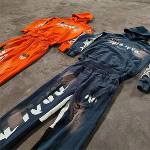 Conjunto de Pantalones Deportivos y Sudadera con Capucha Unisex, Casual, Transpirable, Ecológico, Lavado Ácido, Ropa Deportiva Urbana - Product Image 6