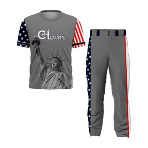 Maillots de softball unisexes personnalisés en gros – Uniformes d'équipe entièrement boutonnés par sublimation, respirants, séchage rapide, 100 % polyester, pour le sport - Product Image 1