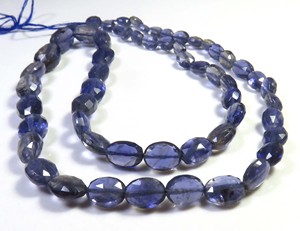 Hermosas Cuentas de Iolita Azul, Hilo de 17 Pulgadas, 6-12 mm, Piedras Preciosas Sueltas Naturales de Primera Calidad, Corte Facetado Transparente - Venta al por Mayor - Product Image 3