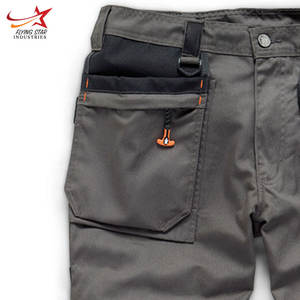 Pantalones personalizados para correr para trabajadores, lona ligera, resistente, informal, con cordón y bolsillo, ropa de trabajo de grafito - Product Image 6