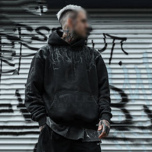 Nouveau Style Street Wear qualité supérieure sweats à capuche pour hommes sweats lavage à l'acide respirant écologique léger taille lourde à la mode - Product Image 3