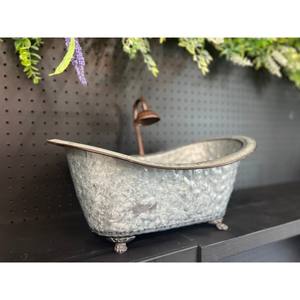 Bañera de cobre de lujo con un cálido brillo visual de cobre recubierto de blanco crea un ambiente de baño acogedor e íntimo. - Product Image 2