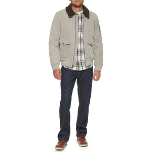 Chaqueta Bomber Casual de Cuero PU Extraíble Personalizada de Alta Calidad para Hombre, Cuello Alto, Acabado de Procesamiento, Secado Rápido para la Temporada de Invierno - Product Image 3