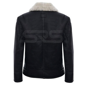 Venta al por mayor último diseño de chaqueta de invierno de los hombres de la mejor calidad de venta superior de los hombres chaqueta de cuero de oveja para la venta en línea - Product Image 3
