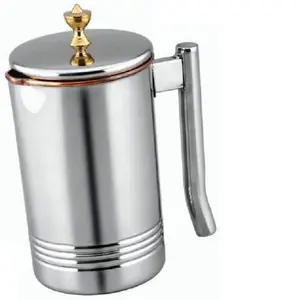 Jarra para servir agua de alta calidad, tazón de servicio de jugo para fiestas en interiores, jarra pequeña en forma de campana para espumar leche para restaurante