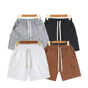[HOT] Men Khaki <b>Shorts</b> Cargo Pockets Rough Khaki Material Above-the-Knee Form <b>Cool</b> Material Soft Khaki Youthful Korean Style - Product Image 1