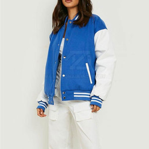 Chaqueta Letterman de Mujer con Diseño Nuevo y Color Personalizado, Tejida en Algodón, para Invierno, Estilo Urbano, Cálida y Transpirable - Product Image 3