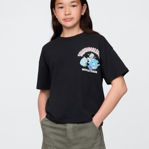 Camiseta Informal de Algodón para Niñas, con Estampado Gráfico, Verano, Suave, Transpirable, Manga Corta, Moda Juvenil, Uso Diario - Product Image 1