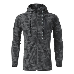 Survêtements d'hiver pour hommes grande taille avec logo personnalisé, camouflage, fermeture éclair, légers, 100% coton, tissu éponge français 420 g/m², camouflage, fermeture éclair. - Product Image 5