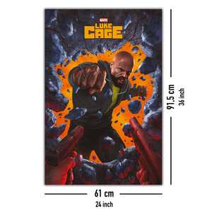 Póster en lienzo de Marvel's Luke Cage, diseño moderno con marco negro - Product Image 4